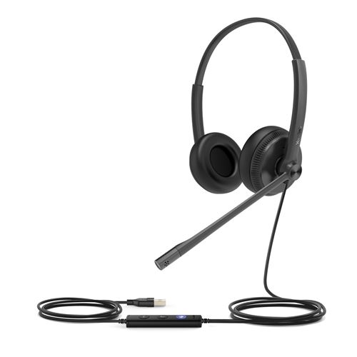 Non Communiqué Noir Yealink Uh34 Dual - Micro-Casque - Sur-Oreille - Filaire - Usb - Certifié Pour Microsoft Teams