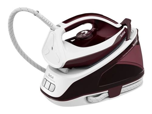 Tefal Express Essential Plus SV6120E0 - Centrale vapeur avec fermeture automatique - semelle : Ceramic Xpress Glide - 2200 Watt - vin/blanc