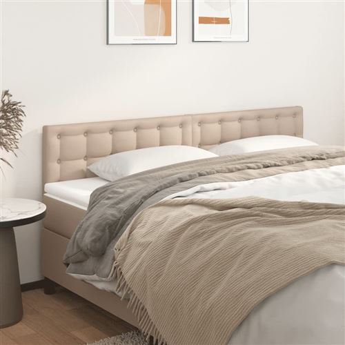 vidaXL Kopfteile Cappuccino-Braun 180x5x78/88 cm Kunstleder