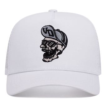 Casquette de baseball broderie crane VD sports de plein air Mesh chapeau blanc livraison gratuite - 1