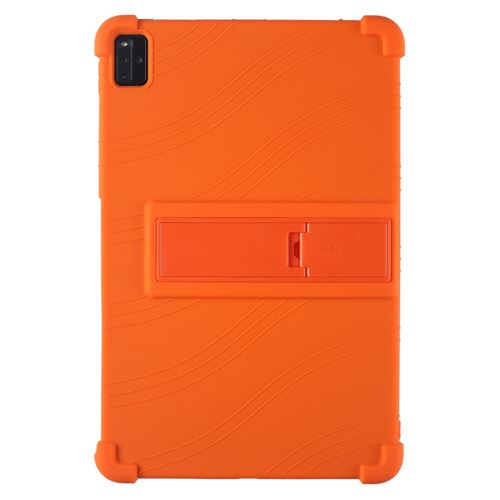 Coque en silicone airbags aux quatre coins avec béquille pliable orange pour votre Huawei MatePad Pro 12.6 (2021)