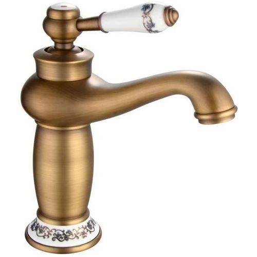 Non Communiqué Bronze Rousseau Mitigeur Lavabo Marple Vieux Bronzé