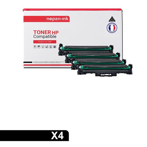 TONER CF219A CF219A Noir x 4 Compatible pour HP-NOPAN-INK P LaserJet Pro M102W P LaserJet Pro MFP M130nw P LaserJet Pro M102a P LaserJet Pro M104a P LaserJet Pro M104w P LaserJet Pro M130a P LaserJet Pro M130fn P LaserJet Pro M132a P LaserJet Pro M1