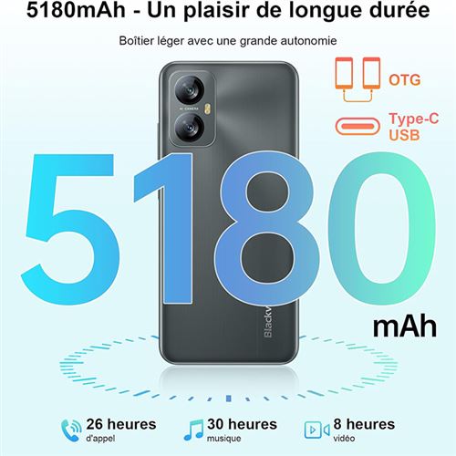 Blackview A52 Pro - Smartphone 4G T606 Octa Core, 6,5 pouces, 4 Go/6 G