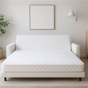 Matelas 140x190 cm Ferme Pour tous Bz x 15 cm Ressorts ensaches + memoire de forme - Dim Assise 60 cm - 5 zones de Confort - Haute Resilience - Hypoallergenique - 1