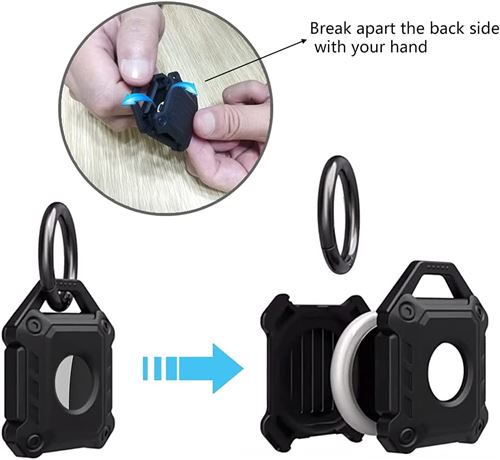 Silicone Coque Pour AirTag 2021 Avec Porte-Clés, Étui Housse De Air Tag