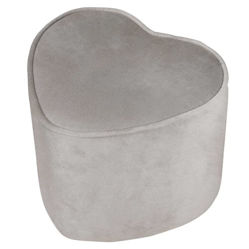 roba Pouf en forme de cœur pour enfants Gris argenté