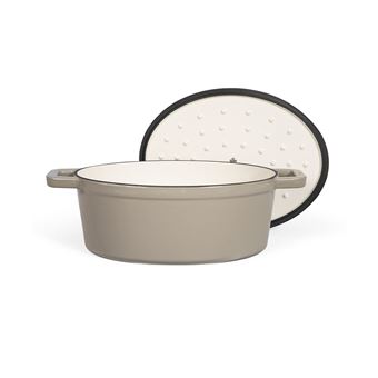 Cocotte ovale Livoo MEP129G Gris
