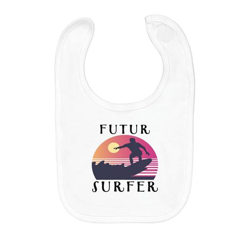 Fabulous Bavoir Coton Bio Futur Surfer