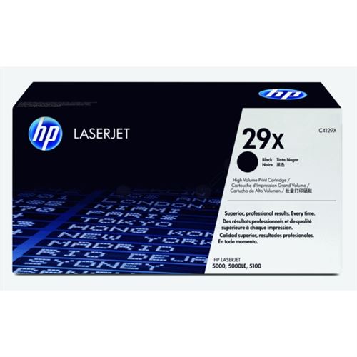 HP 29X - à rendement élevé - noir - originale - LaserJet - cartouche de toner (C4129X)