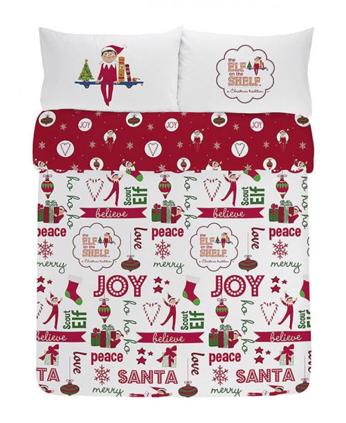 Elf sur la couverture de couette en coton double de tablette et ensemble taie d'oreiller