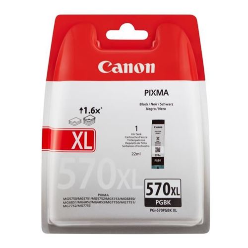 cartouche d' encre canon pgi-570 noir pigmenté xl