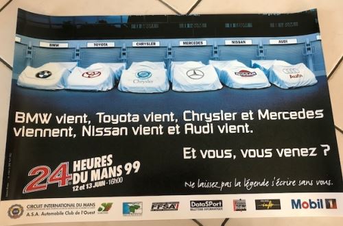 24H du Mans - 1999 - BMW / AUDI / NISSAN - AFFICHE