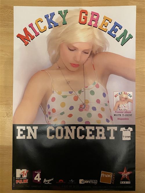Micky Green - en concert - White T-Shirt - 40x60cm - Affiche