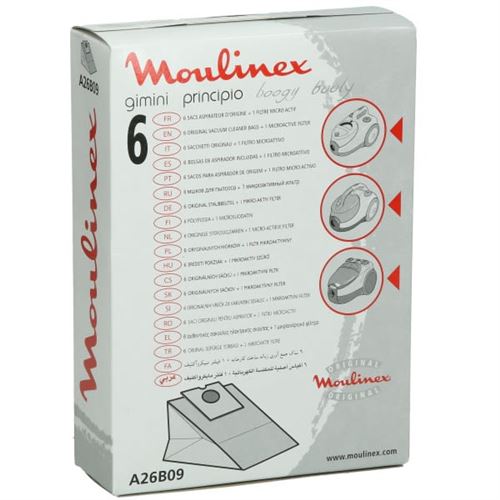 Sacs Aspirateur Gimini/Boogy/Principio - Aspirateur Moulinex