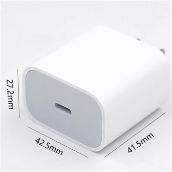 Chargeur rapide pour adaptateur secteur USB-C 18w pour iPhone 12 Blanc W35  - Chargeur pour téléphone mobile - Achat & prix