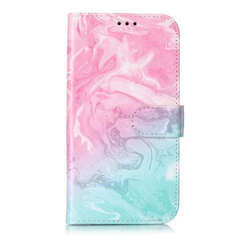 Etui en PU impression de modèle rose et bleu pour votre Apple iPhone XR 6.1 pouces (2019)
