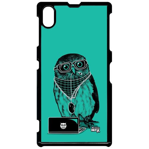 Coque Sony Xperia Z1 Hiboux Geek Fond Vert
