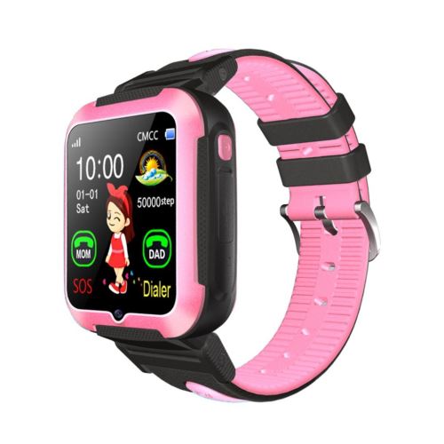 Smartwatch E7 Enfants Sécurité Gps Anti Perdu Sos Imperméable Rose Chaud BT052
