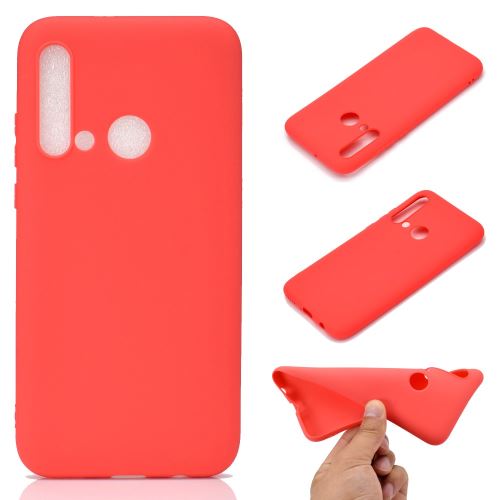 Coque en TPU mat souple givré rouge pour votre Huawei P20 lite (2019)/Nova 5i