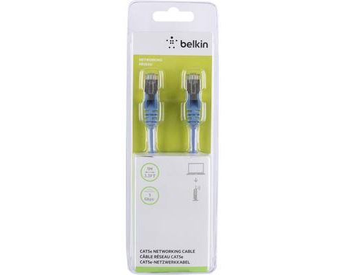 Belkin A3L793bt01MBLHS Câble réseau Ethernet Catégorie 5 1 m Bleu