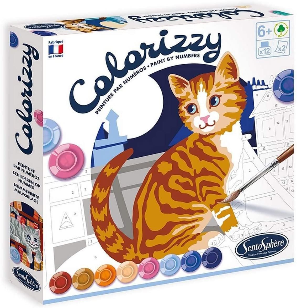 SentoSphère COLORIZZY LICORNES - Peinture Par Numéros Kit Enfant Dès 6 Ans Fabriqué En France
