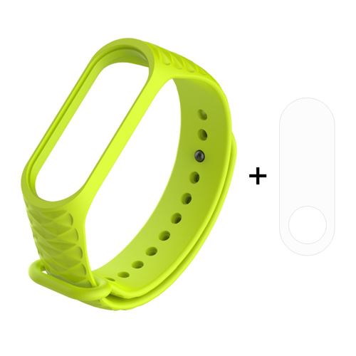Bracelet en TPU couverture complète souple réglable diamant 3D vert pour votre Xiaomi Mi Band 3