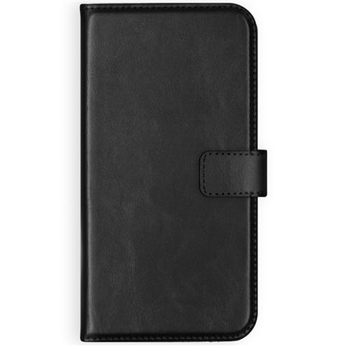 Étui Selencia de téléphone portefeuille en cuir véritable pour Samsung Galaxy A10 - Noir