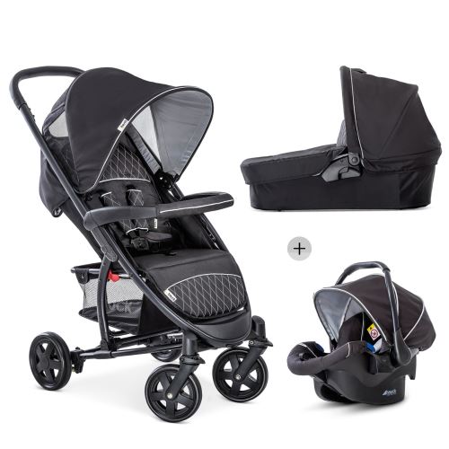 Poussette Malibu 4 trioset - Black silver