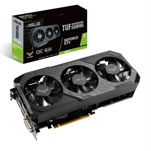 ASUS GeForce GTX 1660Ti TUF3 OC 6GB GDDR6 Carte Graphique DP/2xHDMI/DVI
