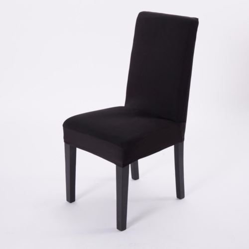 Simple et stylé Housse de chaise Noir
