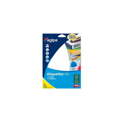 agipa Etiquette universelle, diamètre: 19 mm, rond, blanc