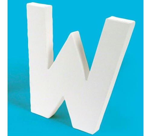 Lettre en carton W