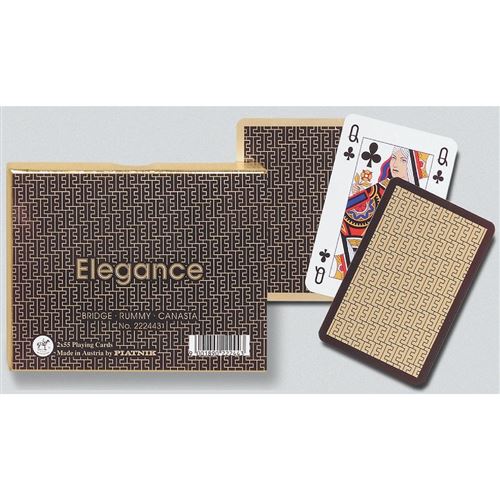 PIATNIK Coffret de 2 jeux de cartes ELEGANCE Multicolore