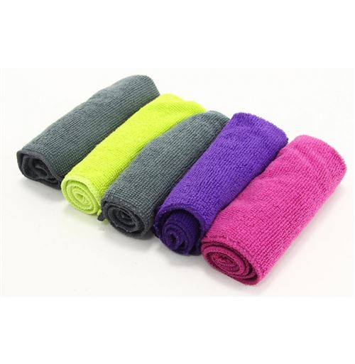 Chiffons microfibres multi-usages - Lot de 5 - Accessoires ménage
