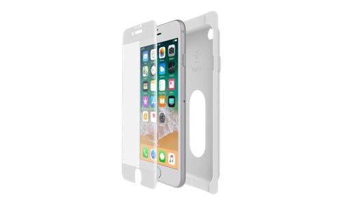 Belkin TemperedCurve - Protection d'écran pour téléphone portable - verre - couleur de cadre blanc - pour Apple iPhone 6, 6s, 7, 8