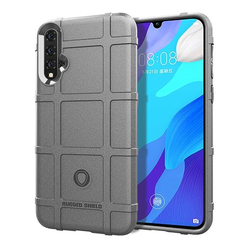 Coque en TPU grille carrée anti-choc gris pour votre Huawei Nova 5 Pro/Nova 5