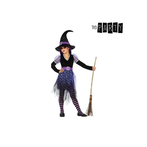 Déguisement pour Enfants Sorcière Violet (3 Pcs) (Taille 3-4 Ans)