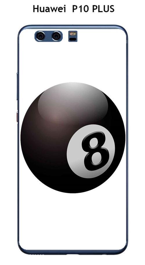 Coque Huawei P10 PLUS design Boule de billard n° 8 porte bonheur