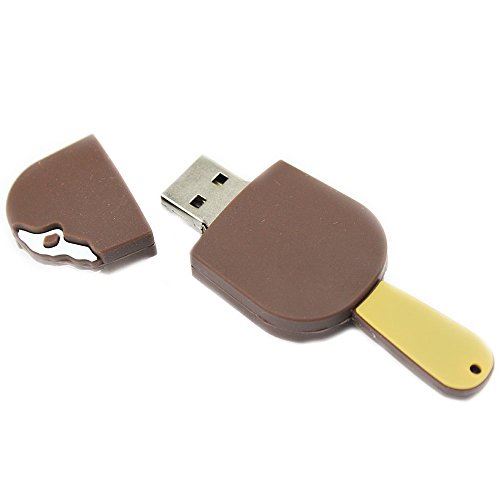 Ice Cream USB Flash Drive 16 Go  mémoire Stick Stockage de Données  Clé  Marron et Blanc