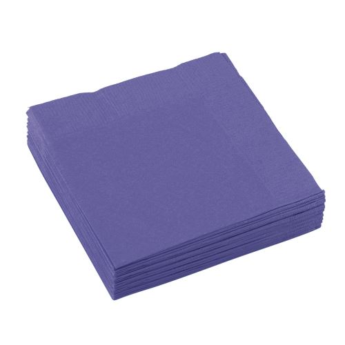 Amscan serviettes de table violet 25 x 25 cm 20 pièces