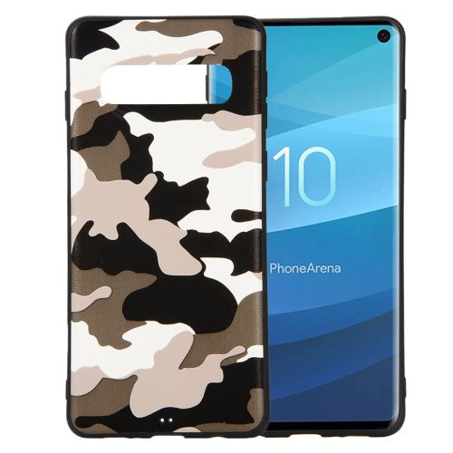 Coque en TPU motif camouflage blanc pour votre Samsung Galaxy S10