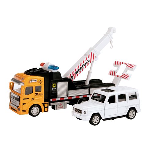 Toi-Toys dépanneuse avec voiture Metal boys yellow