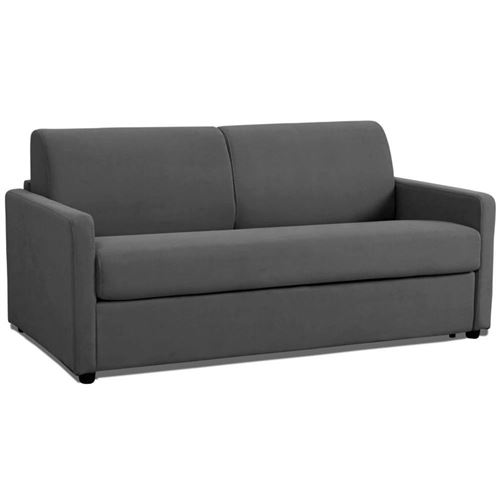 Canapé DAY MONO ASSISE convertible système RAPIDO enduit façon polyuréthane gris graphite