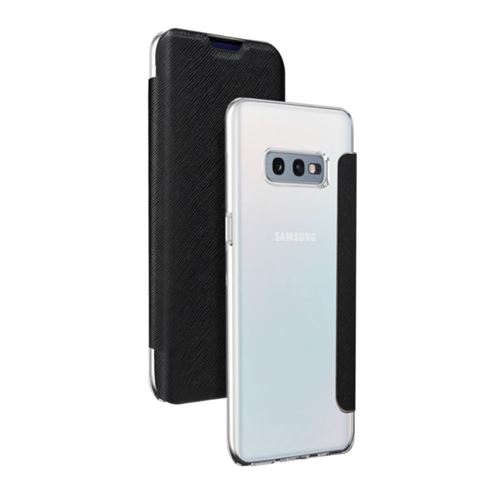 Bigben Connected folio - Achterzijde behuizing voor mobiele telefoon - glad leer, synthetisch - zwart - voor Samsung Galaxy S10e