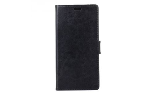Etui type portefeuille noir Wiko Wim-Lite rabat latéral fonction stand