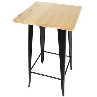 Table Haute De Bar Oobest Structure En Acier Style Industriel Marron Achat Prix Fnac