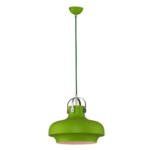 HOMEMANIA Lampe à Suspension Blues Chandelier - de Plafond - Vert en Métal, 36 x 36 x 120 cm, 1 x E27, 40W