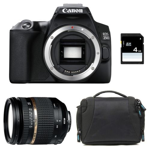 CANON eos 250d + tamron 17-50 vc + sac + sd 4go