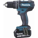Perceuse visseuse à percussion 18 V Li-Ion 5 Ah Ø 13 mm MAKITA - 2 batteries, chargeur, coffret - DHP482RTJ